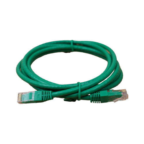 2m Cat6 RJ45 U/UTP Moulded Patch Lead Green