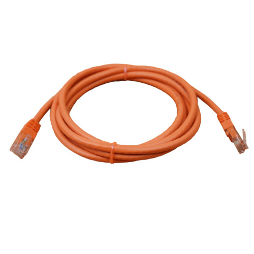 2m Cat6 RJ45 U/UTP Moulded Patch Lead Orange