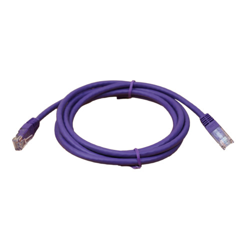 2m Cat6 RJ45 U/UTP Moulded Patch Lead Violet
