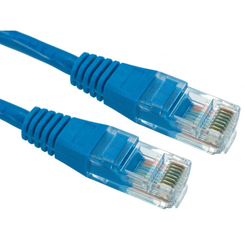 CMW Ltd, Structured Cabling Copper Patchcord | 1m Cat6 RJ45 U/UTP Moulded Patch Lead Blue