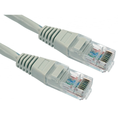 CMW Ltd, Structured Cabling Copper Patchcord | 1m Cat6 RJ45 U/UTP Moulded Patch Lead Grey