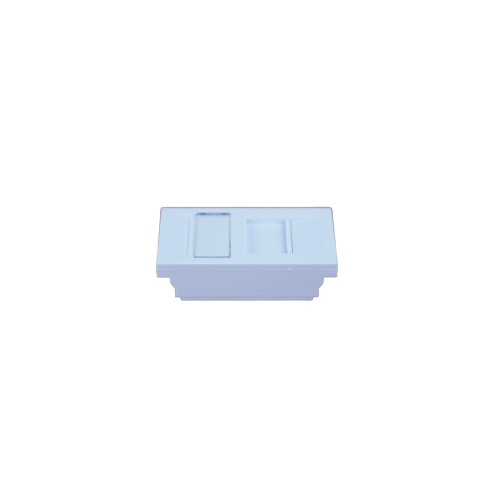 Matrix Flat Shutter Facia Euro 25mm x 50mm for Keystone Jack White