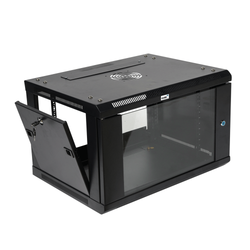 Qube 21U 600mm Deep All Round Access Black Wall Box