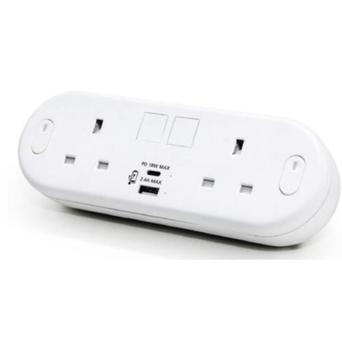 CMW Ltd | White Capsule with 2 Power plus USB Type A & C