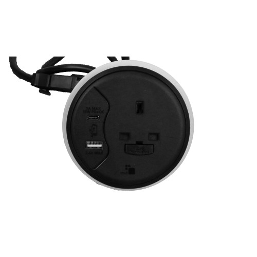 CMW Ltd | Black Porthole 1 x Power, 1 x Duel USB Type A & C