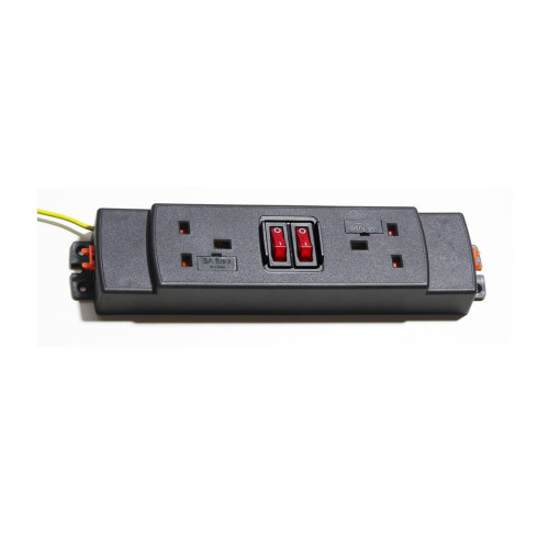 CMW Ltd | 2 way modular power unit, two switches