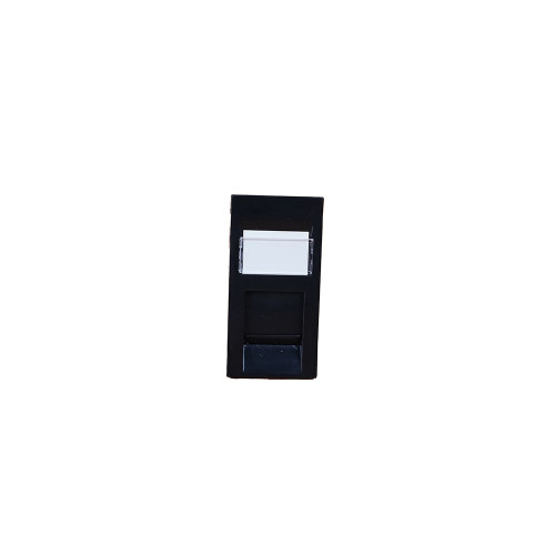 Matrix Cat5e UTP RJ45 Shuttered Euro 25mm x 50mm Black Module Low Profile