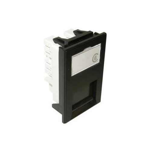 TUK Ltd SJ6BK | Matrix LJ6C RJ45 Cat6 UTP Single Shuttered Module - Black