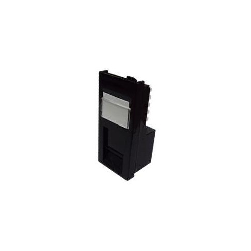 CMW Ltd | EURO Cat6 Low Profile 50x25 RJ45 U/UTP LSA Single Shuttered Module Black-Matrix