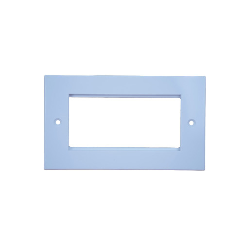 Matrix Double Gang Flat Faceplate Accepts 4 Euro Modules White