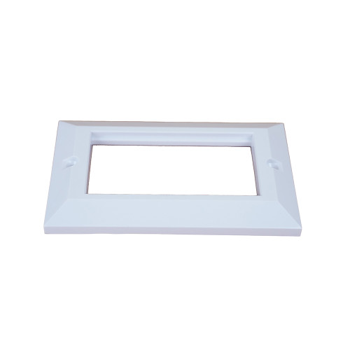 Matrix Double Gang Bevelled Faceplate Accepts 4 Euro Modules White