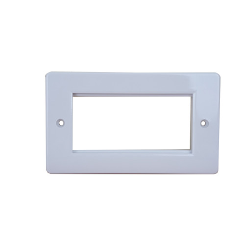 Matrix Double Gang Logik Faceplate Accepts 4 Euro Modules White