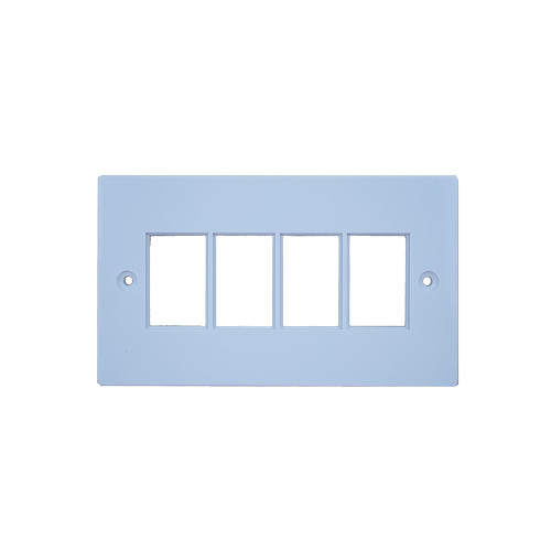 Matrix Double Gang Faceplate Accepts 4 x LJ6C Module White