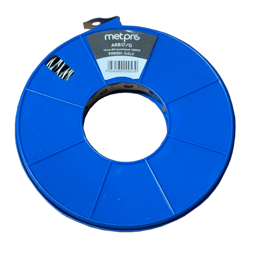 Metpro ARB17/G | Galvanised All Round Banding 10m Length 17mm Width 7mm Hole Size