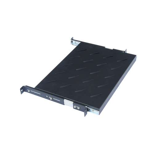 CMW Ltd | 650mm Deep 19inch Sliding Telescopic Shelf Black-Matrix