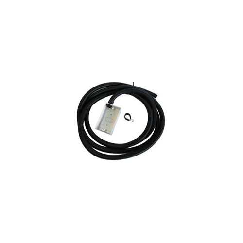 CMW Ltd | 44mm Double Gang Backbox Assembly 7.5m x 25mm Conduit Flexible Corrugated 1 Gland Kit + P Clip LSOH Black