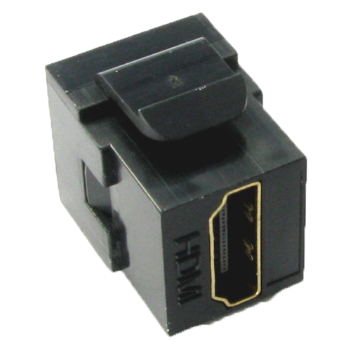 CMW Ltd | Black HDMI Keystone UHD Gold Through Coupler