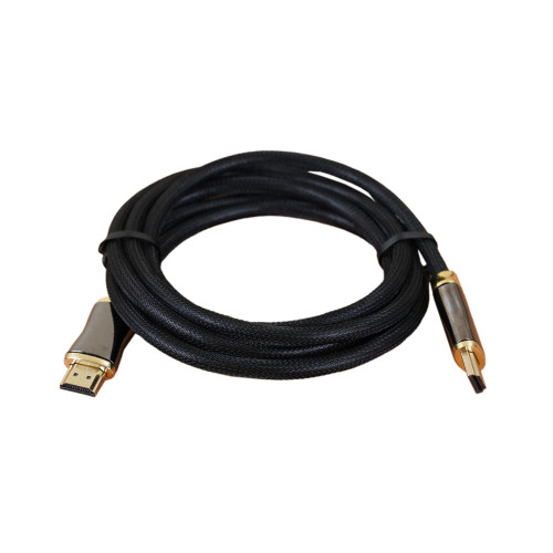 2m HDMI Gold Hoods High Speed with Ethernet 4K x 2K 30Awg Male to Male Nylon Braid Black