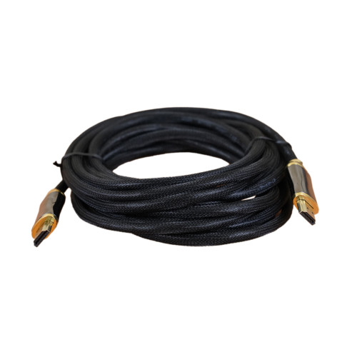 5m HDMI Gold Hoods High Speed with Ethernet 4K x 2K 30Awg Male to Male Nylon Braid Black