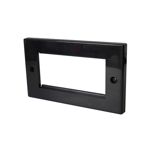 CMW Ltd | Black Double Gang 100 x 50mm Euro Faceplate