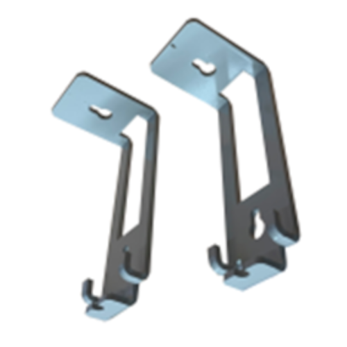 110mm Grey Metal Basket Tray L Brackets ( per pair )