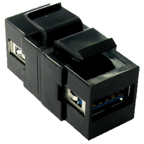 CMW Ltd  | Black USB3 Keystone A to A Through Coupler