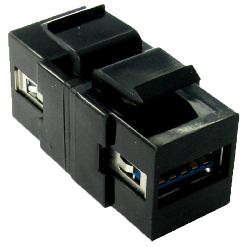 CMW Ltd | Black USB3 Keystone A to A Through Coupler