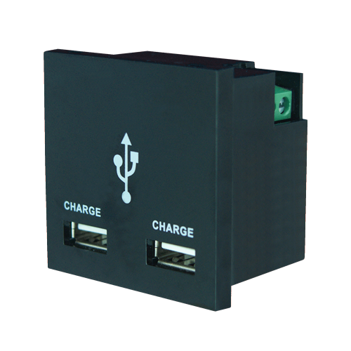 CMW Ltd  | 1 amp Black Double USB Charger
