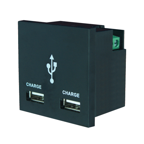 CMW Ltd | 1 amp Black Double USB Charger