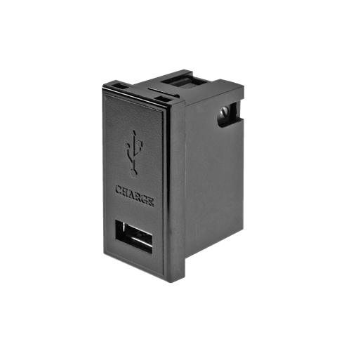 CMW Ltd  | 1 amp EURO 50 x 25mm Black Single USB Charger Module