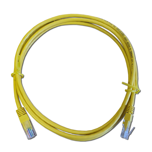 2m Cat5e Crossover Patch Lead Yellow