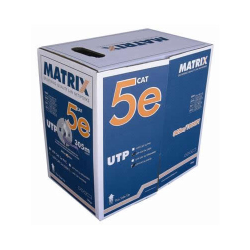 CMW Ltd | Cat5e 24AWG Solid U/UTP Eca LSOH 305m Box Violet Cable - Matrix (305m Box)