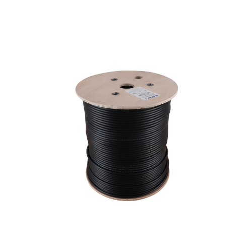 Cat6A 23AWG F/FTP Solid External PE Cable Black (305m Reel)