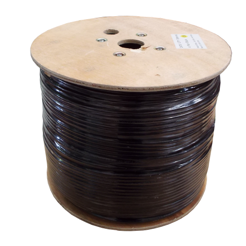 CMW Ltd | Cat6 23AWG Solid U/UTP External Grade PE Cable 500m Reel Black - Matrix (500 Metre)