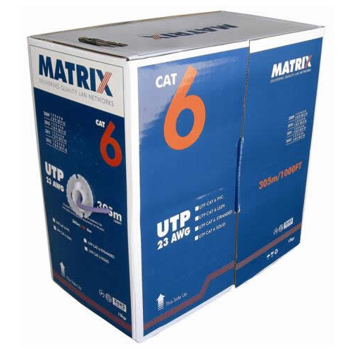 CMW Ltd | Cat6 Solid U/UTP B2ca LSOH 305m Box Violet Cable - Matrix (305m Box)