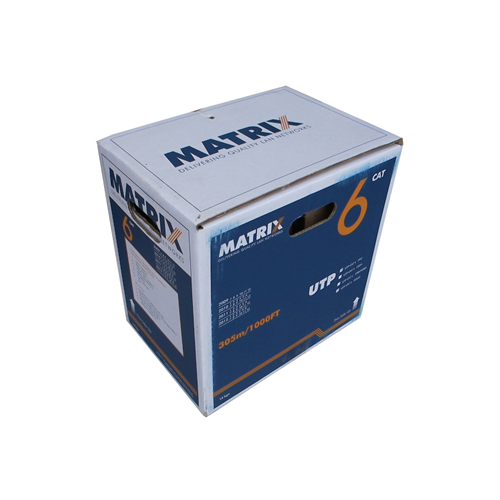 CMW Ltd | Cat6 23AWG Solid U/UTP Eca PVC Cable 305m Box Grey - Matrix