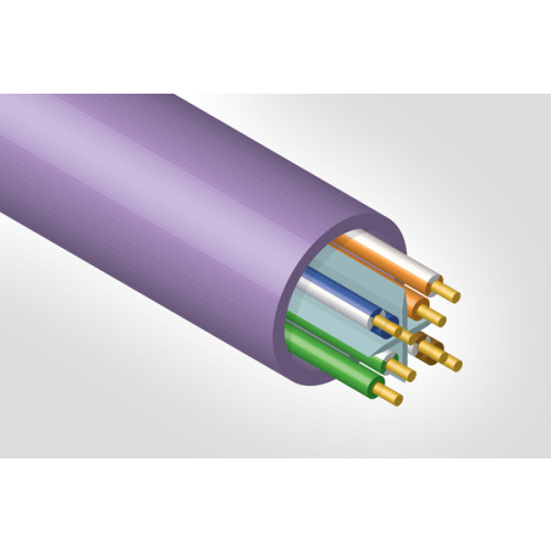 HellermannTyton CA076 DCA Cat6 24AWG U/UTP Solid LS0H Violet Cable 305m Box - Class Dca
