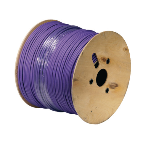 HellermannTyton CA199 Cat6A 23AWG F/FTP Solid LS0H Violet Cable 500m Drum - Class Cca