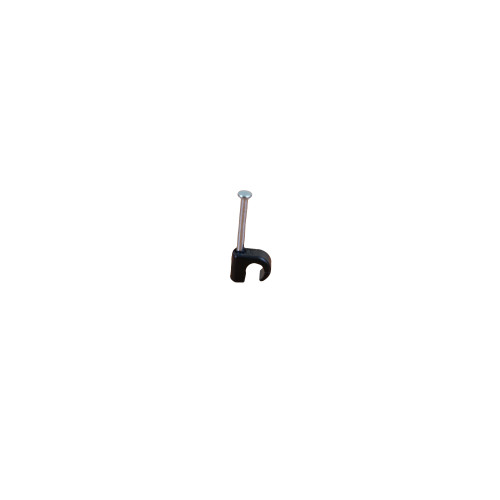 Black 5-7mm Round Cable Clips (Box of 100)