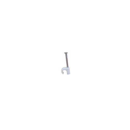 White 5.0mm Round Cable Clips (Box of 100)