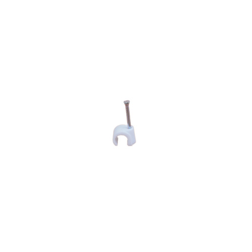 White 9.0mm Round Cable Clips (Box of 100)