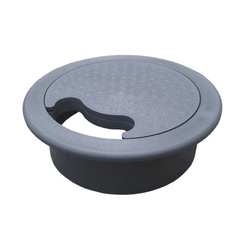 FGG75 CMW Ltd, Desk Cable Management | 80mm Grey Circular Cable Desk Grommet