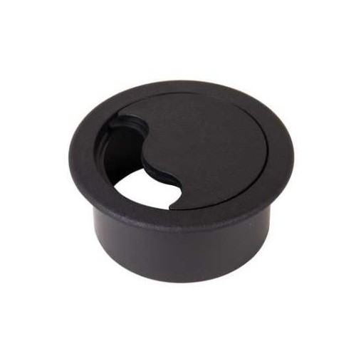 FGB75 CMW Ltd, Desk Cable Management | 80mm Black Circular Cable Desk Grommet