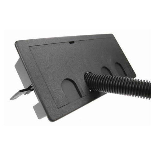 CMW Ltd | Black Rectangular Cable Grommet 206 x 91mm Cut Out
