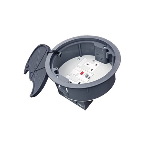 FGG169P | Grey 13A RCD Twin Switched Grommet