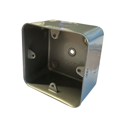Single Gang 50mm Surface Box Metal Grey