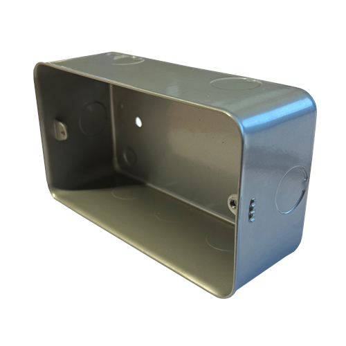 Double Gang 50mm Surface Box Metal Grey