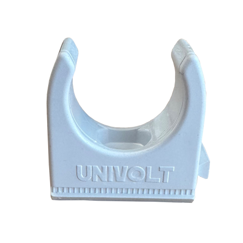 25mm White Conduit Clips ( box of 100 )