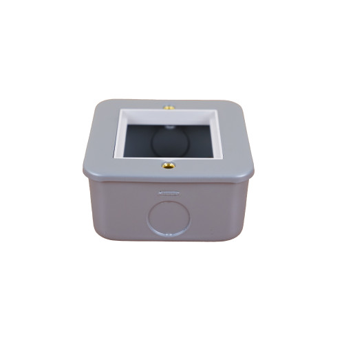 Single Gang Metal Surface Media Box 42mm Accepts 2 Euro Modules 50mm x 25mm