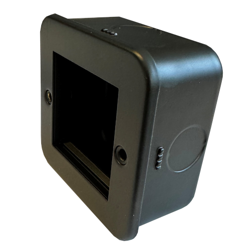 Single Gang Metal Surface Media Box Sprayed Black